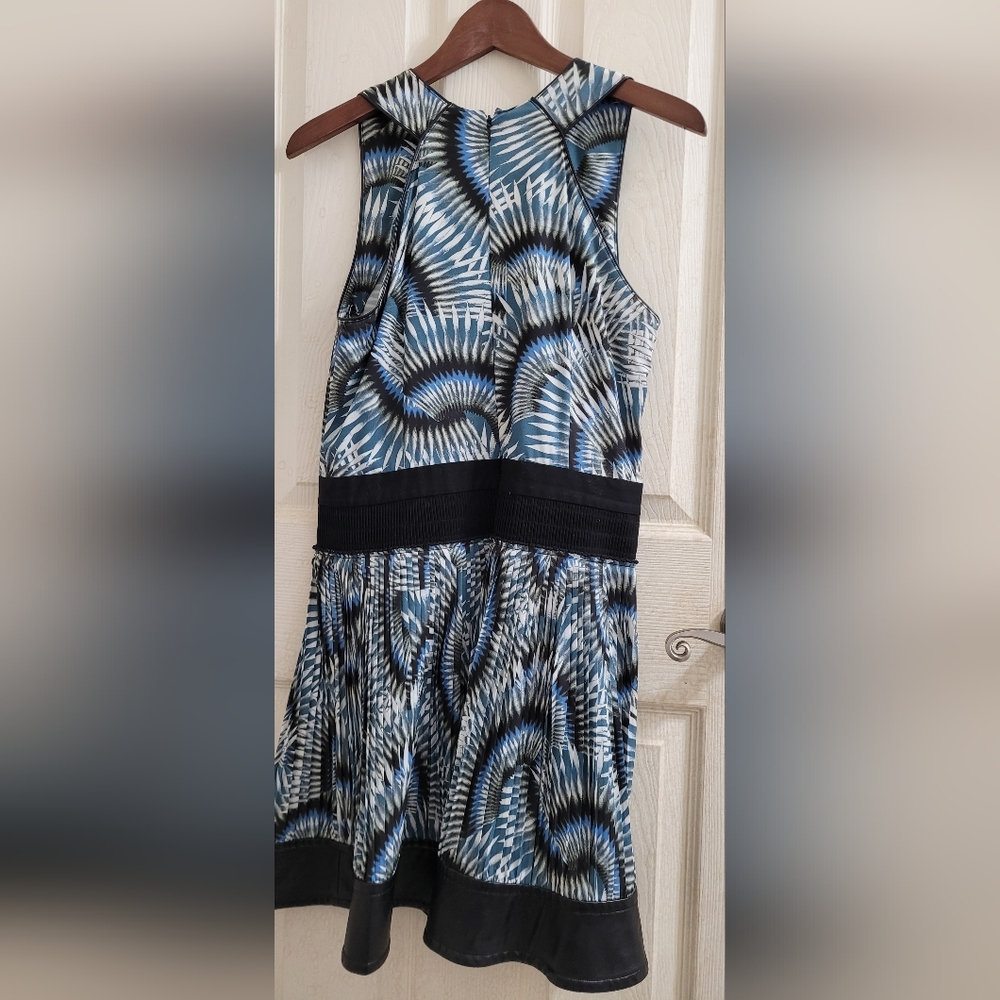 Leather trimmed dress